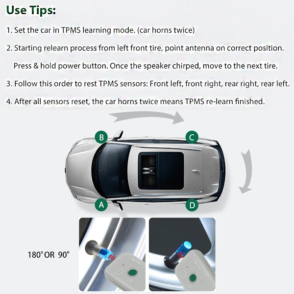 Nytt TPMS 19 däcktrycksövervakningssystem Sensor Reset Training Programming Tool för Ford 8C2Z-1A203-AB TPMS Reset Tool