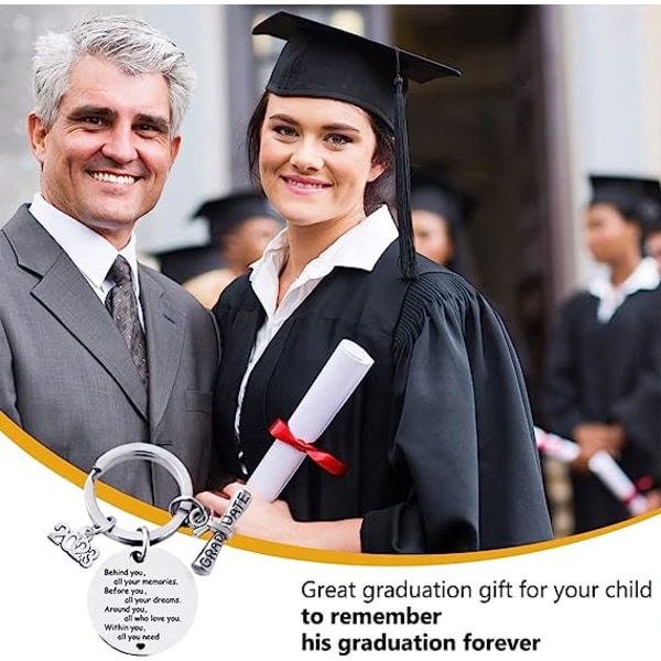Klass av 2023 examensnyckelring - Senior 2023 examenspresenter till henne/honom, inspirerande presenter för högskoleexamen/gymnasieavslutning, gjorda