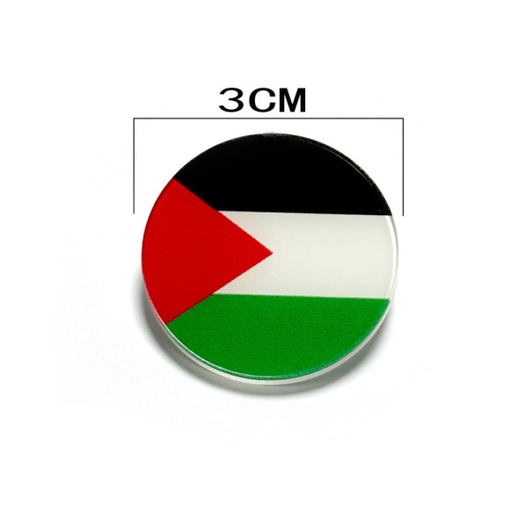 7Pcs Gratis Palestina-broscher, pins med palestinsk flagga
