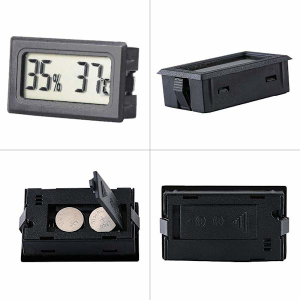 5-pack Mini Digital termometer Temperatur Fuktighet Termometer Digital Hygrometer Inomhustemperatur Fuktighet Svart