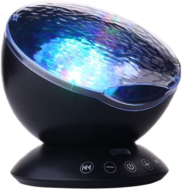 Mermaid Decor Fjärrkontroll Night Light Ocean Wave Projector 7
