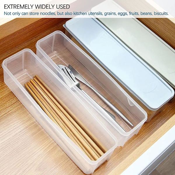 2 st Spaghetti Box Transparent Pasta Box Plast Box Pasta Förvaringsbox Spaghetti Mat Nudlar Lufttät Spaghetti Box för Spaghetti, Kök Kylskåp
