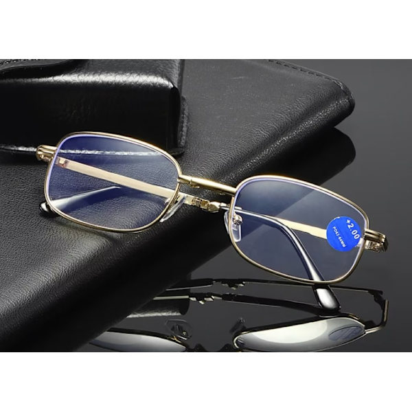 Anti-Blue Blocker Light Folding Readers Kompakta läsglasögon med case