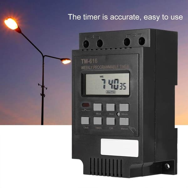 220V Digital Ukesprogrammerer Timer Bryter Energisparer Elektrisk Bryter for Lamper Husholdningsapparater