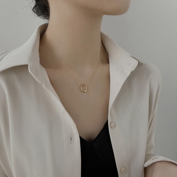Mode enkelt vintage renässans halsband standard geometrisk choker temperament design känsla av kvinnors halsband