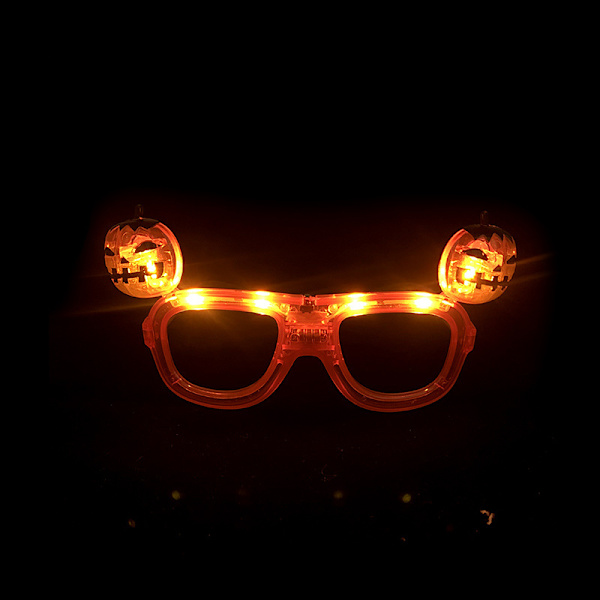 2 stk. Europeiske og amerikanske Halloween LED Blinkende Gresskarbriller G