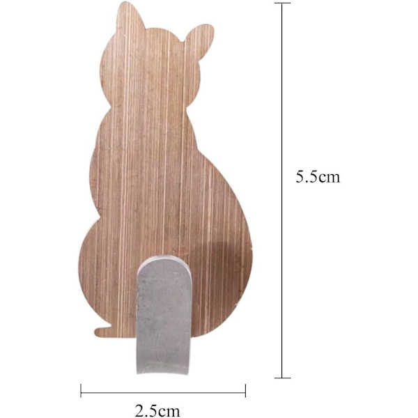 4 kpl Pyyhekoukku Itseliimautuva Kylpytakki Koukku Luova Kissa Deco Seinäkoukut Ruostumattomasta teräksestä valmistettu Pyyheteline Takki Koukut Kylpyhuoneeseen Keittiöön (Ruusukulta)