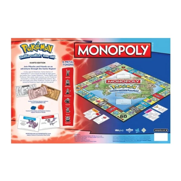 Nyaste engelska versionen PokemonPikachu Monopol Fastigheter för vuxna och barn 2-6 personer fest födelsedag Spel barn Presenter A
