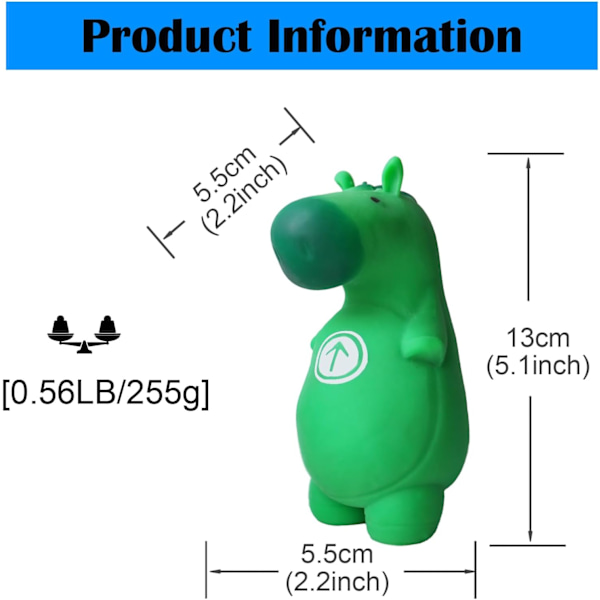 Funny Green Horse Toy, Squeeze Hippo Toy, Stretchy and Squishy Donkey Toy