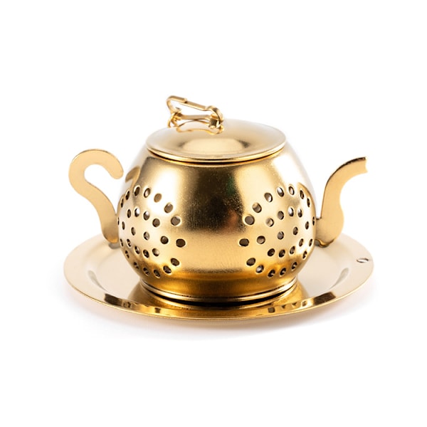 Tea Infuser Tekanna - Infuser i rostfritt stål (guld)