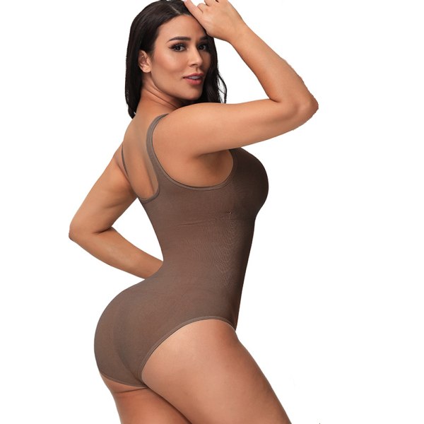 Shapewear sömlösa höftlyftsbyxor Push Up Shapewear Stretch Body Corset (L)