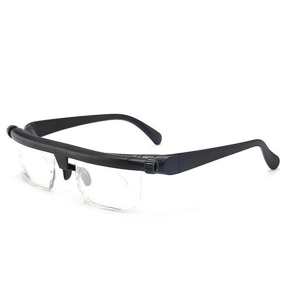 Bärbara glasögon med justerbar styrka med zoom Hyperopia Zoom, svart, längd 14 cm bredd 3 cm