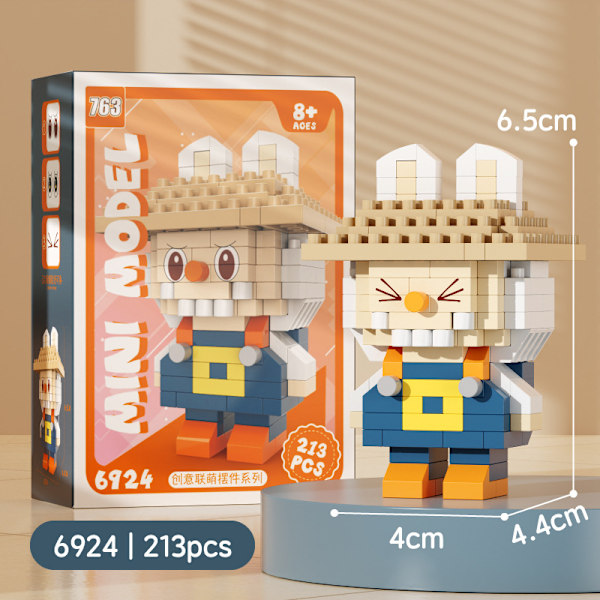 Labubu Byggeklodser Mini Model Labubu Partikel og Mikro Partikel Blind Box Legetøj Børns Håndlavede Diy Puslespil Fødselsdagsgave 6924