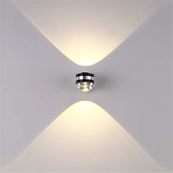 LED Vägglampa inomhus 6W Dekorativ Lampa Modern Kreativ Original Design Belysning Aluminium Ljusarmatur för sovrum Hem Korridor Varm Vit