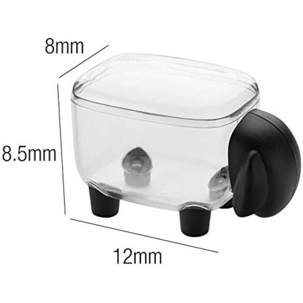 Mouton Case Box Transparent sminkförvaring för bomullspinne och bomull, tandpetare Hållare Tandpetare Dispenser Svart