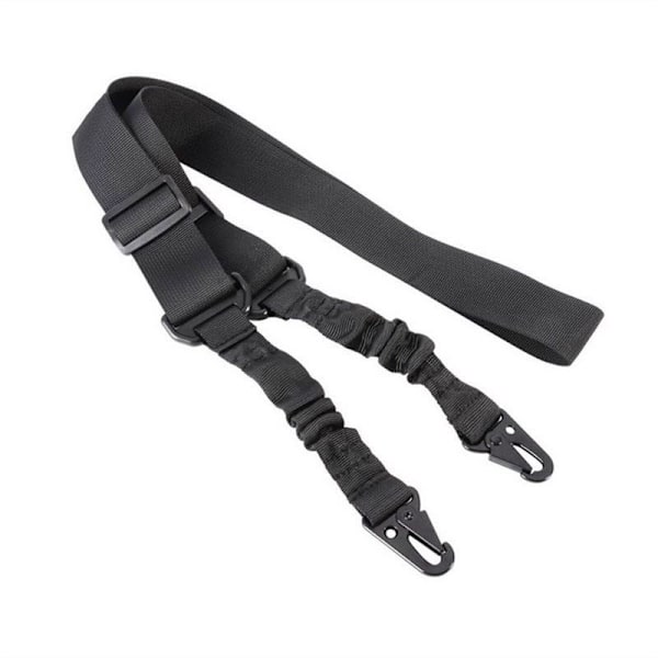 Udendørs taktisk militær trænings lanyard dobbelt-punkt opgave reb multi-funktionel rem (sort)