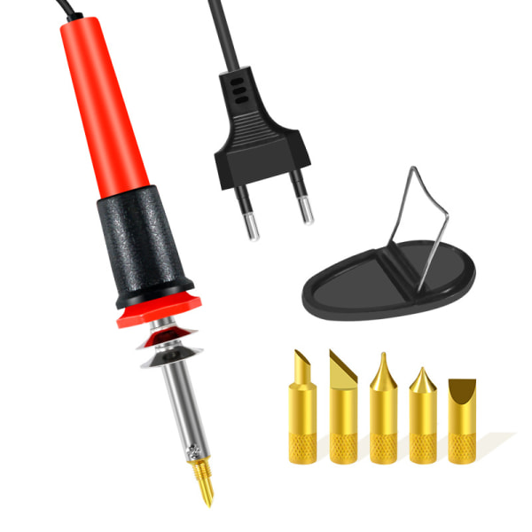 Vedeldningsverktyg, 40W elektrisk lödkolvsgrupp, (AC110V amerikansk kontakt), vedeldad penna, snideri och målningsverktyg, järn och ingenjörsplast