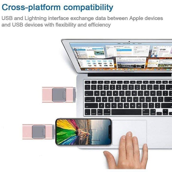 4 In1 USB I Flash Drive Disklagring Memory Stick För Iphone Ipad Pc Ios Android Red 32G