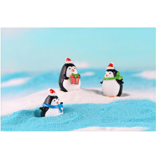 4 st Kawaii Animal Penguin Characters Leksaker Minifigursamling Lekset, Cake Topper, Plant, Bildekoration, Miniatyrdekorationer, Landskap