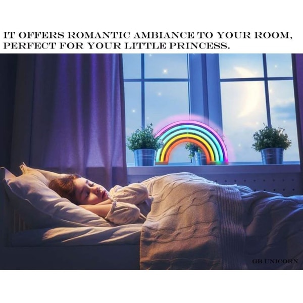 Rainbow LED Neon Signs Art Colorful Neon Lamp Night Lights Indoor Wall Decor for Home Party Anniversary Valentine Gifts Bedroom Decoration