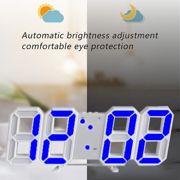 Intelligent 3D Digital Väckarklocka Blue