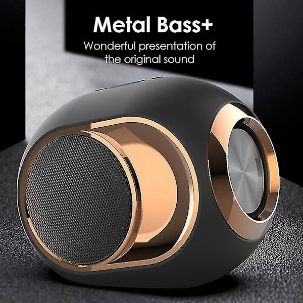 Bärbara Bluetooth högtalare Subwoofer Stereo HiFi-ljud TWS Handsfree TF USB högtalare (blå)