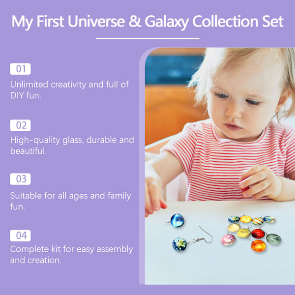 Jule Universum Og Galaxy Julekalendere Gaveæske DIY Planet Smykkesæt 24 dage vedhæng gave tilfældig blind box sæt