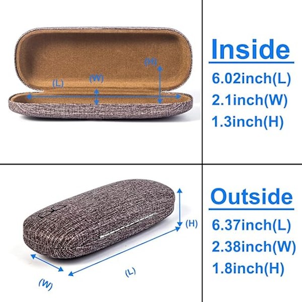 Hårt skal case, unisex bärbara case 3st