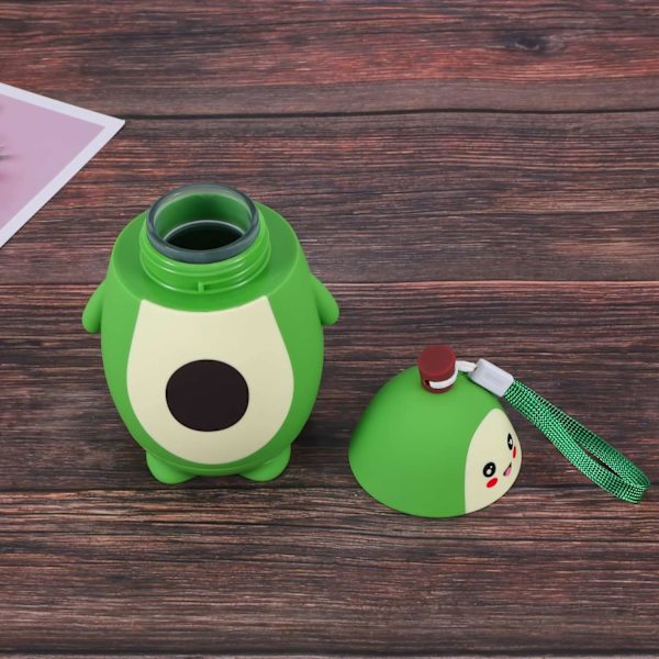 Tecknad Avocado Glas Dubbellager Student Enkel Färsk Mori Söt Bärbar Vattenkopp, Resemugg Tevattenflaska Kaffeflaska, Född för flickor och pojkar