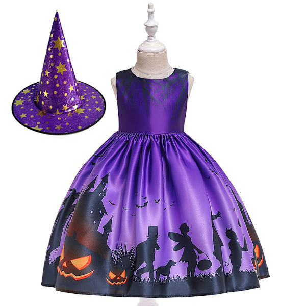 Halloween-noidan asu noidanhatulla, lasten haamu kurpitsa kallo A