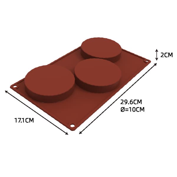 2 stk Chokoladeform Cylindrisk Silikonkage DIY Form
