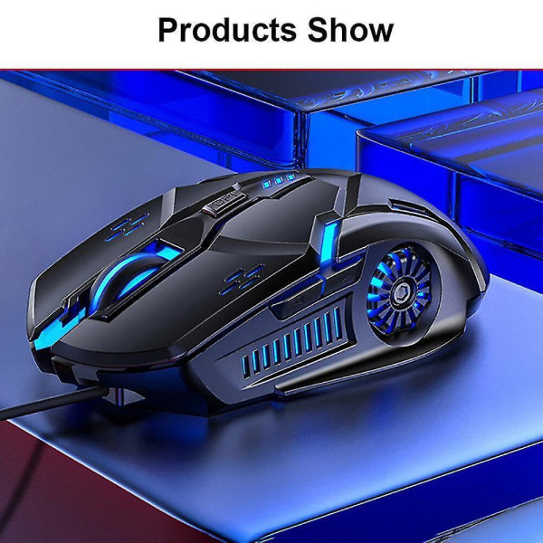 Gaming Mouse Wired Mouse 6D 4-Speed ​​DPI RGB Gaming Mouse för PUBG Computer Laptop Gaming Mouse