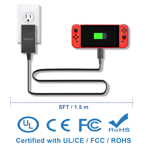Nintendo Game Console Adapter Laddare SWITCH Fire Bull ns Handle Base Power Charger (1 Pack)