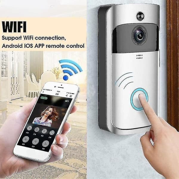 Wifi Smart Video Dörrklocka Intercom Smart Kamera Dörrklocka Pir Detektering Kamera Mörkerseende Hem