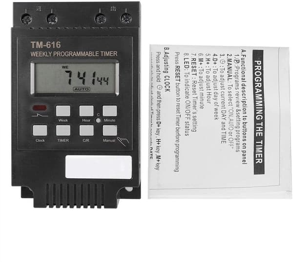 220V Digital Ukesprogrammerer Timer Bryter Energisparer Elektrisk Bryter for Lamper Husholdningsapparater
