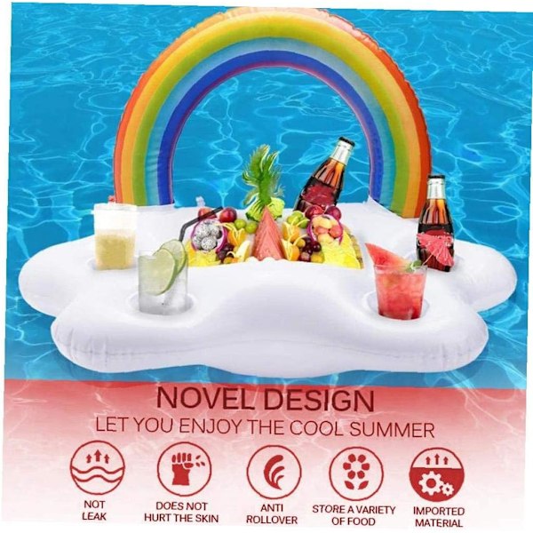 Flydende Drikkeholder Oppustelig Pool Float Øl Drikke Mad Spabad Til Vand Pool Party Forsyninger Dam