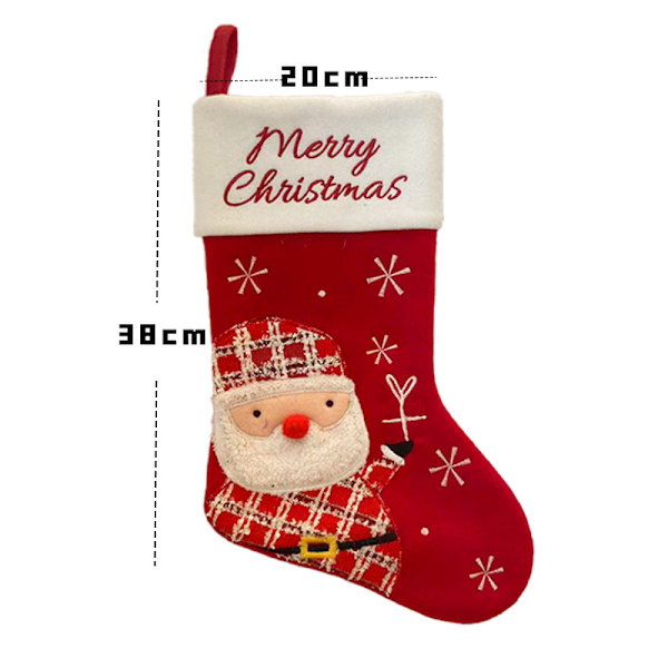 3 delar Julstrumpor Julklapp Jul Tecknat mönster Snögubbe Juldekoration Julhängande julklapp