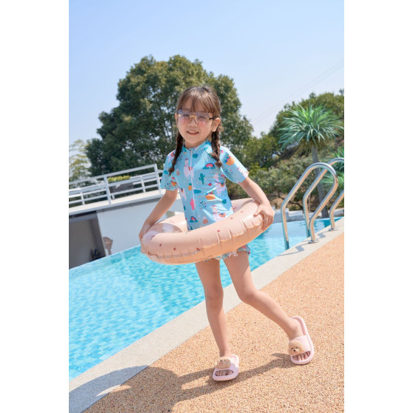 Barnsimring, boj, uppblåsbar poolboj för barn, simring för baby , simring (Cherry 5-9 år gammal)