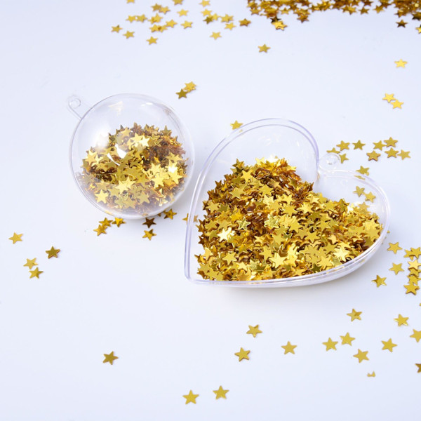 90g färg papper stjärna matbord färg papper metallfolie stjärnpaljetter för fest bröllop dekoration (guld)
