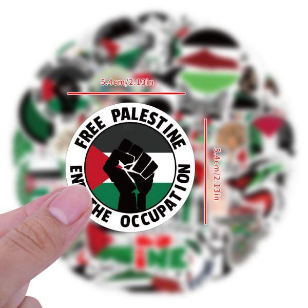 2pack 60st gratis land Palestina klistermärken Dekal present till motorcykel bil cykel resväska