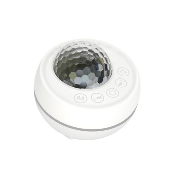 Bluetooth högtalare, vattentät badrumsförstärkare med led discoljus (vit)