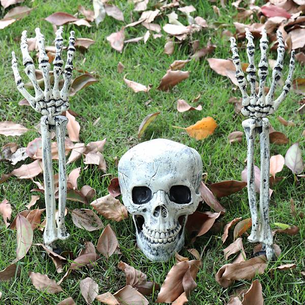 3-osainen Halloween-koristekallo käsi luu simulaatiokallo Pr