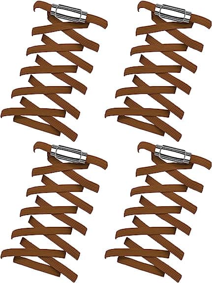 2 Par No-Tie Elastiske Skolisser for Barn, Voksne, Eldre, med