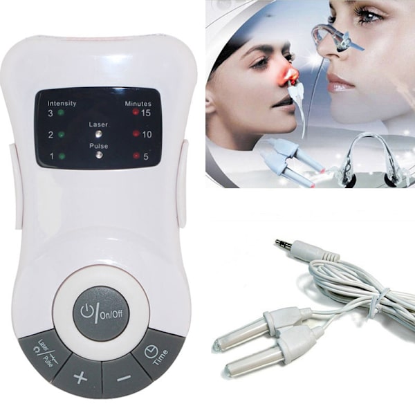 Rhinit Instrument Lågfrekvent rött ljus Massage Fysioterapi Instrument Näshinder Intelligent Anti-Snarkning Rhinitis Device