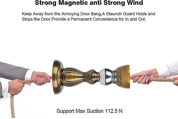 Solid magnetisk dørpanel Magnetisk gulv- eller vægmonteret messingdørpanel