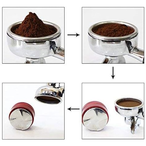 51mm kaffefördelare, 51mm kaffeutjämnare, kaffefördelare 51mm, kaffefördelningsverktyg 51mm
