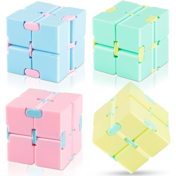Infinity Cube Sensorisk Legetøj Sæt med 4 Puzzle Cube Legetøj til Børn Ad