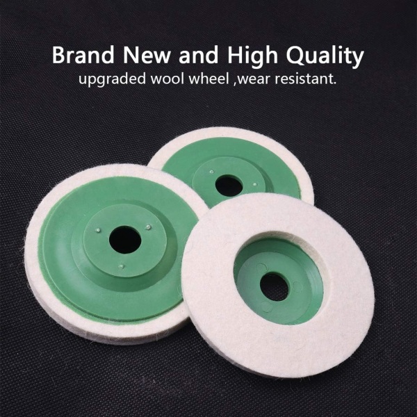 10 stk. Diameter 100 mm Poleringsuld Poleringshjul Pad Buffer Skive Bore Dia 16 mm