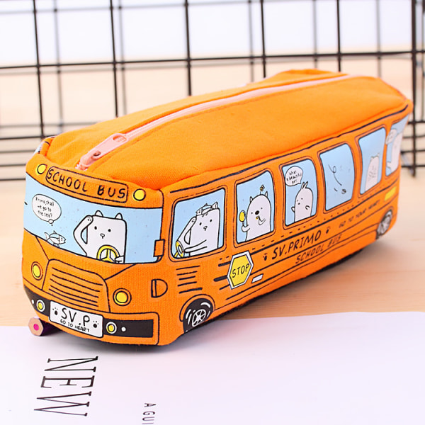 Student brevpapper Box Små djur Bus brevpapper box Cartoon Animation brevpapper box (gul)