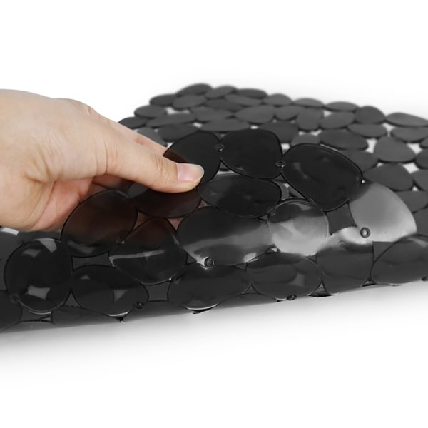 Diskbänksmatta, justerbar Pvc Black Pebble Diskbänksskydd för diskbänk i rostfritt stål eller porslin, diskmatta för kök i badrum